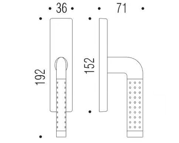 TAILLA LC 52 IM - Cromall® window handle on back plate by Colombo Design - view 3